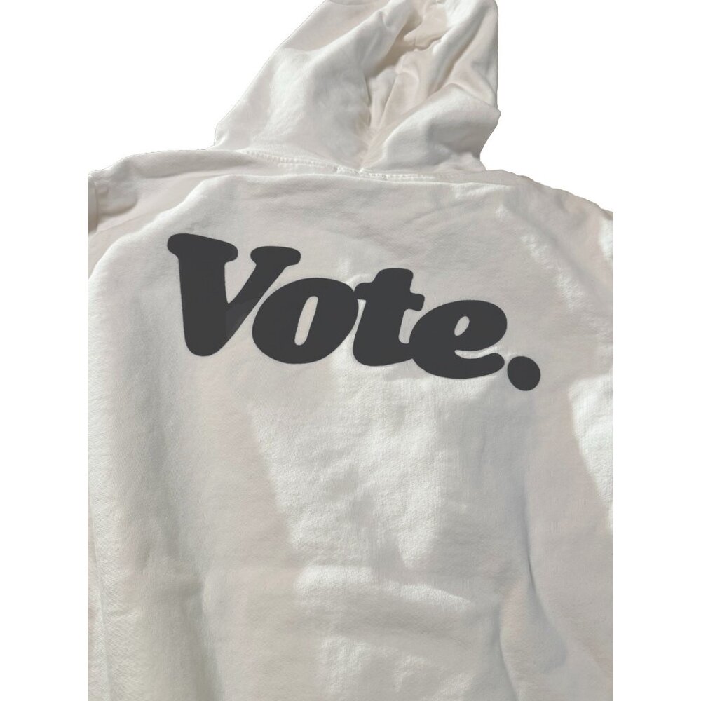 Talentless VOTE Hoodie Sweatshirt White Blue Logo Size L NEW! - Picture 4 of 7
